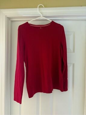 Talbots Red Long Sleeve Tee